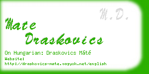 mate draskovics business card